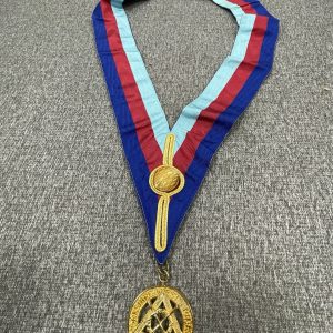 Royal Arch Tri-Colour Masonic Regalia Collarette and Badge Yorkshire West Riding