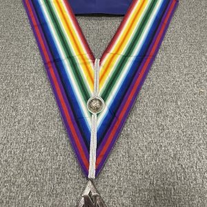 Masonic Regalia Royal Ark Mariner Silver Ball Officers Collarette, Apron & Badge