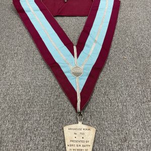 Vintage Freemasons English Mark Past Master Masonic Collar and Jewel Regalia