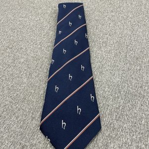 Ernex Tie Navy Blue with Initial h