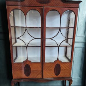 Edwardian Inlaid Mahogany Display Cabinet