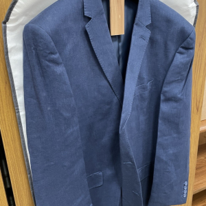 Samuel Windsor Mens Pure Linen Blue Jacket Blazer Size 46''