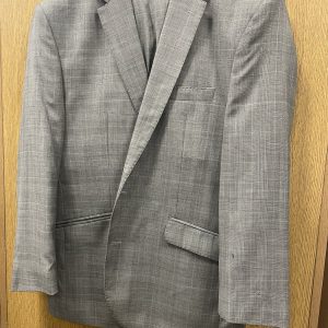 Samuel Windsor Pure Wool Mens 2 Piece Suit color Grey Check  44S 42w 29 Leg