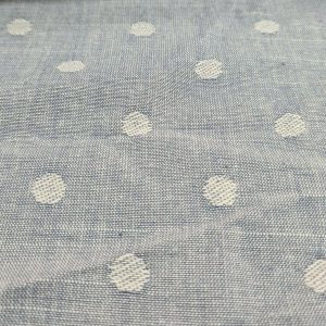 Ashley Wilde Pier Collection 100% Cotton Fabric Remnant Dots/ Navy Blue